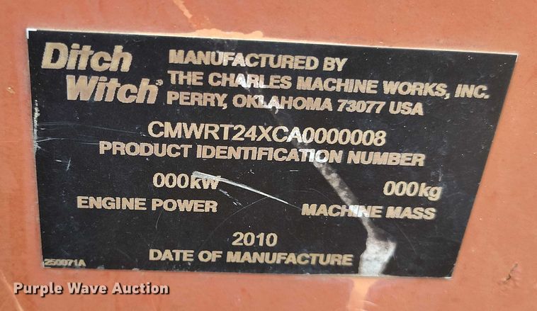 image for item IP9684 2010 Ditch Witch RT24 trencher