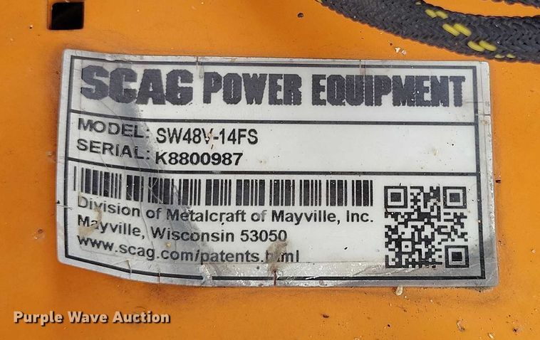 image for item IP9687 (2) Scag SW48V-14FS ZTR lawn mowers