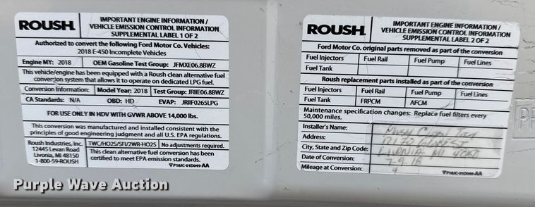 image for item NU9555 2018 Ford E450 Super Duty refrigerated delivery van