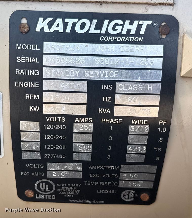 image for item NU9558 Katolight generator