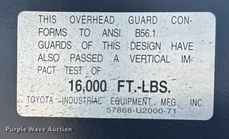 image for item NU9560 2005 Toyota 7FGU24 forklift