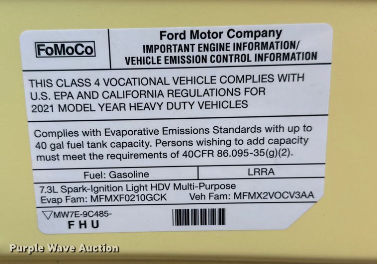 image for item NU9570 2022 Ford E450 Super Duty delivery truck