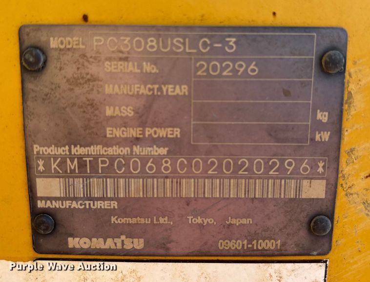 image for item DE2206 2006 Komatsu PC308USLC-3 excavator