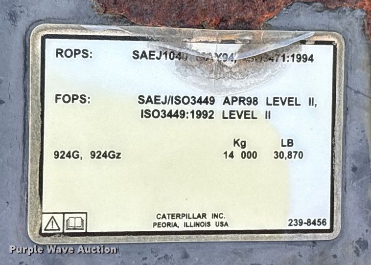 image for item DM1970 2006 Caterpillar 924GZ wheel loader