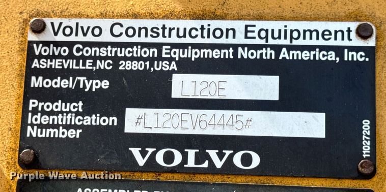 image for item DO2225 2004 Volvo L120E wheel loader