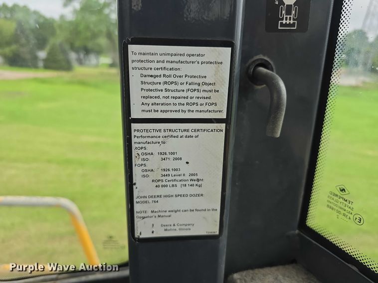 image for item DR3913 2014 John Deere 764 HSD dozer