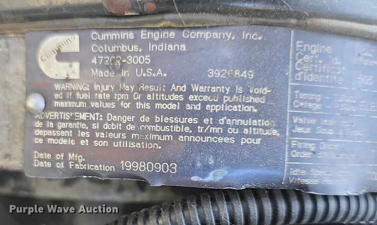 image for item DR3987 1999 Freightliner Business Class hook lift truck