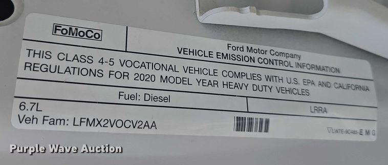 image for item DR3993 2020 Ford F550 Super Duty utility / service truck