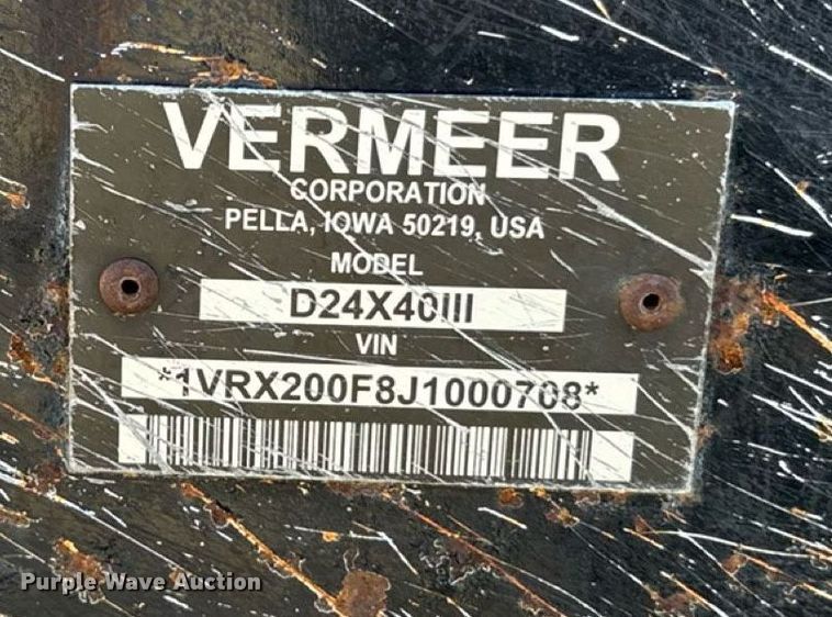 image for item DT3411 2018 Vermeer D24X40 Series III directional boring unit