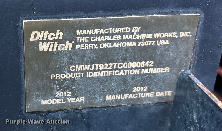 image for item DT3413 2012 Dutch Witch JT922 directional boring unit