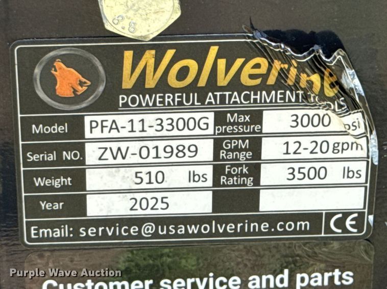 image for item DU9103 2025 Wolverine skid steer forks