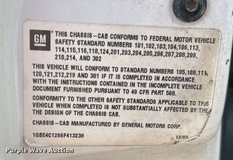 image for item DW6500 2006 Chevrolet C4500 utility / service truck