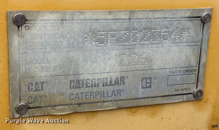 image for item DW6518 2000 Caterpillar 226 skid steer loader