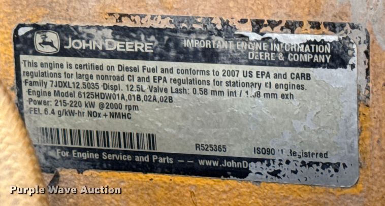image for item DW6522 2007 John Deere 824J wheel loader