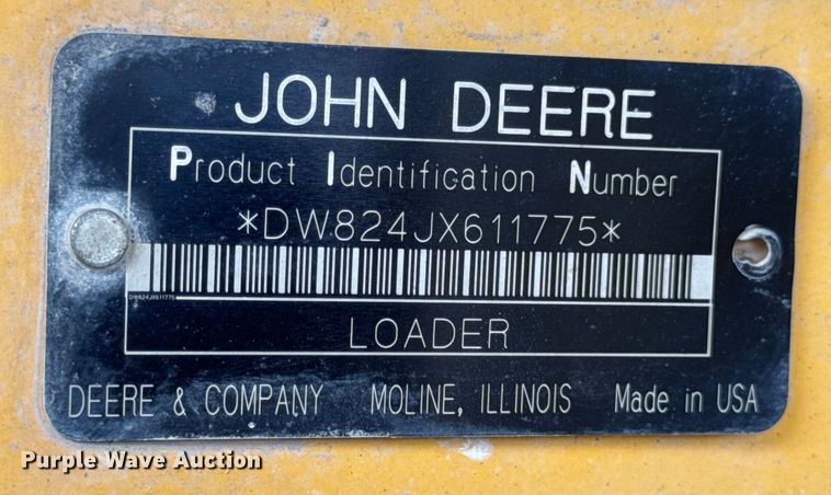 image for item DW6522 2007 John Deere 824J wheel loader