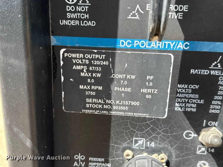 image for item DW6526 Miller Trailblazer 300D welder/generator