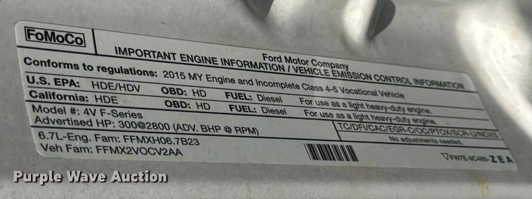 image for item DW6568 2015 Ford F550 Super Duty XL bucket truck