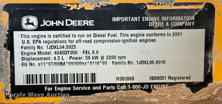 image for item DX5612 2001 John Deere 310G backhoe