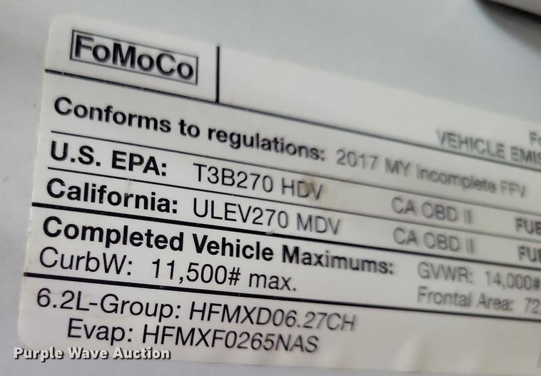 image for item DX7414 2017 Ford F350 Super Duty flatbed pickup truck