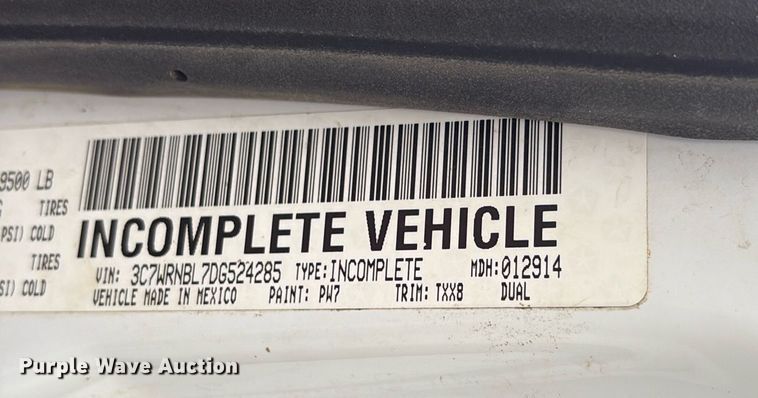 image for item DY0949 2013 Dodge Ram 5500 bucket truck