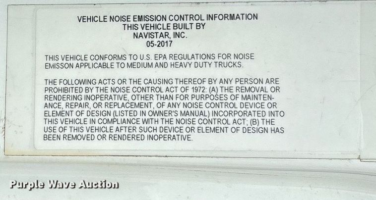 image for item DY0952 2018 International 7500 Bucket truck