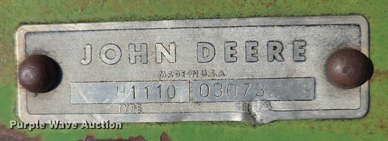 image for item DY1120 John Deere H1110 tandem disk