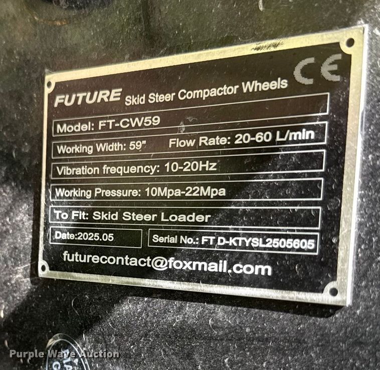 image for item DZ4224 2025 Future FS-CW59 skid steer compaction wheel