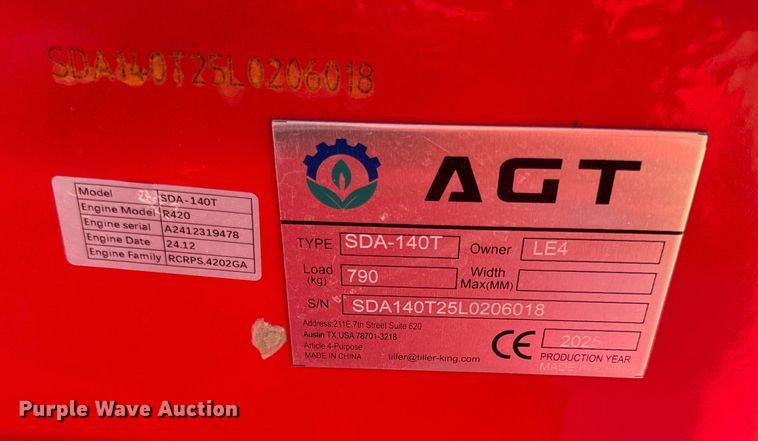 image for item DZ4243 2025 AGT SDA-140T compact utility loader