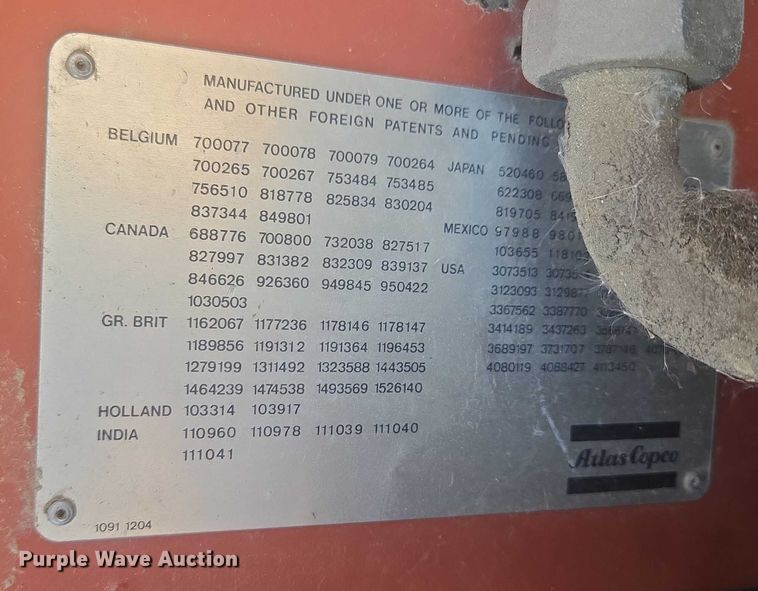 image for item EB0998 1988 Atlas Copco XAS85 air compressor