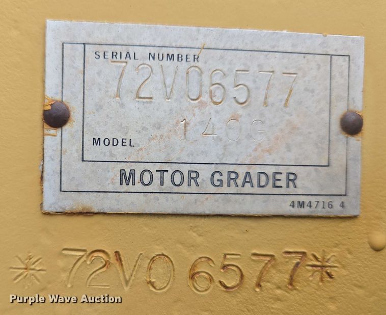 image for item EB1002 1983 Caterpillar 140G motor grader