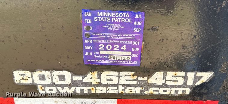 image for item EB2897 2019 Towmaster T16D equipment trailer