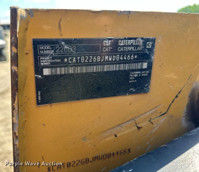image for item EB2913 2012 Caterpillar 226B3 skid steer loader