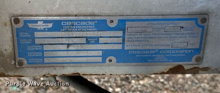 image for item EB2962 Cascade forklift clamp