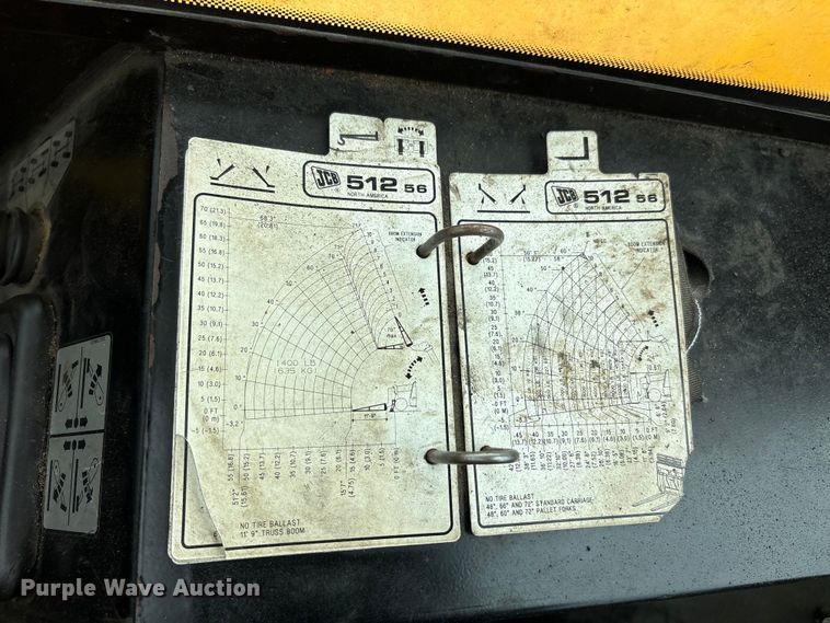 image for item EC4372 2020 JCB 512.56 telehandler