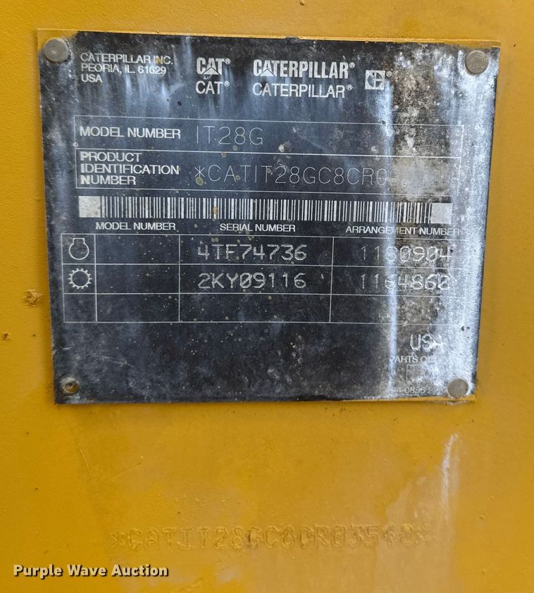 image for item ED1480 2002 Caterpillar IT28G wheel loader