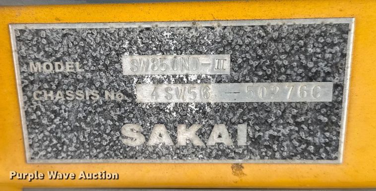 image for item ED1482 2017 Sakai SW850ND-II double drum vibratory roller