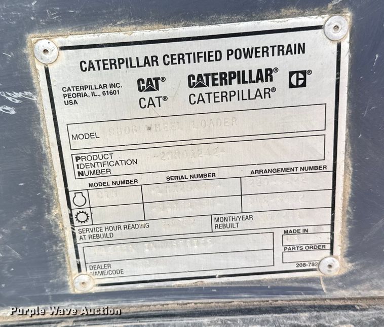 image for item ED1483 1997 Caterpillar 980G wheel loader