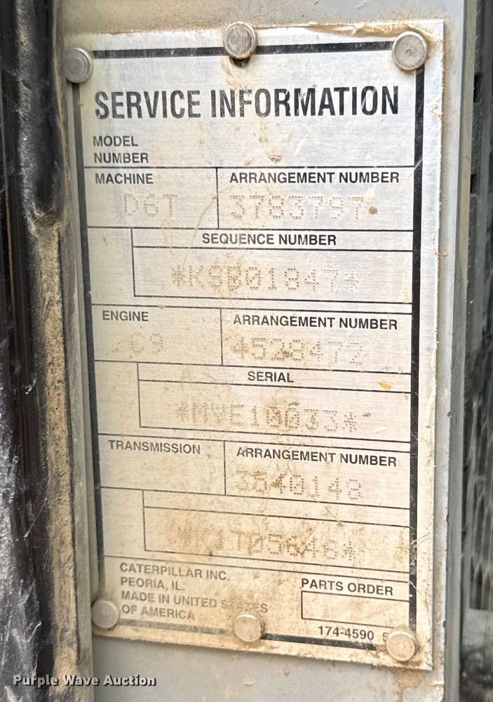 image for item ED1484 2014 Caterpillar D6T LGP dozer