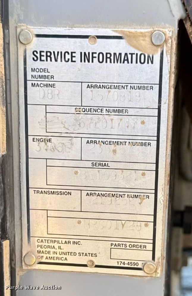image for item ED1485 2004 Caterpillar D8R dozer