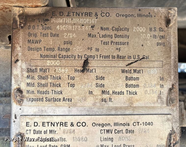 image for item ED2198 1994 Chevrolet Kodiak C6500 tack distributor truck