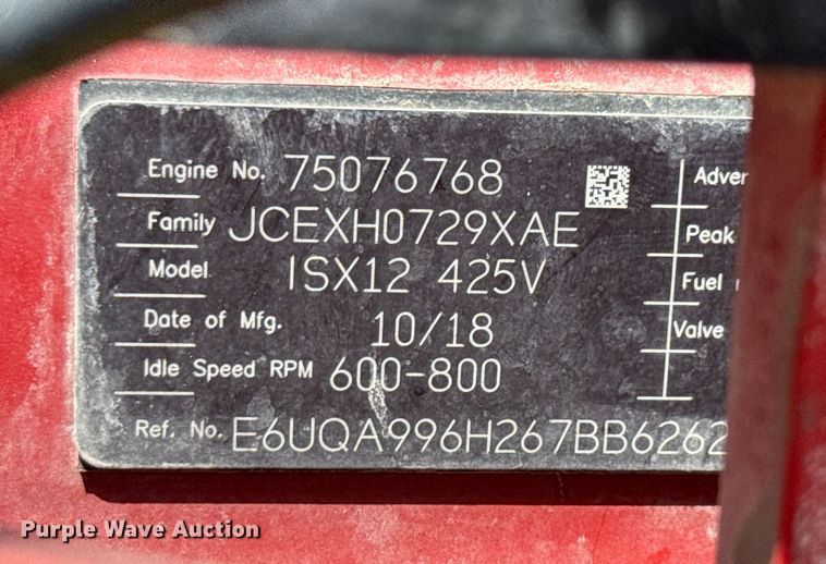 image for item ED5818 2019 Peterbilt 567 dump truck