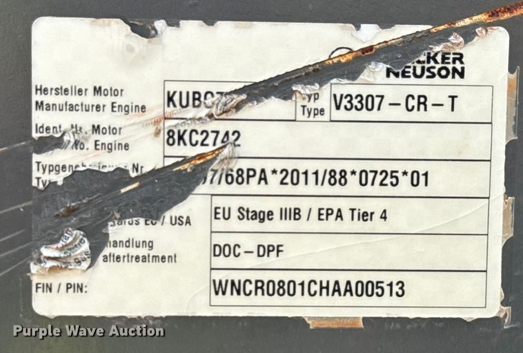 image for item ED5881 2019 Wacker Neuson RC70 single drum vibratory roller