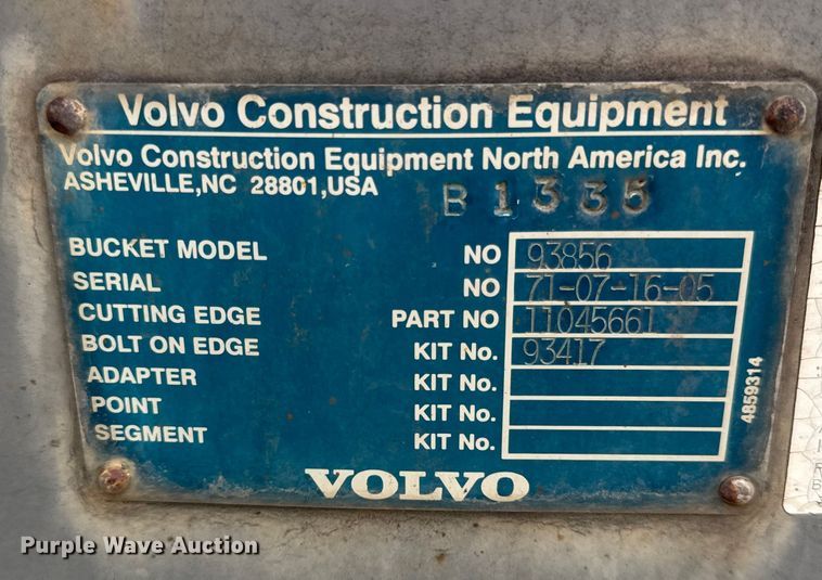 image for item EF2121 2012 Volvo L90F wheel loader