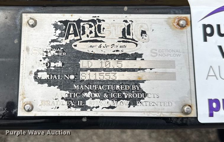 image for item EF2126 Arctic LD10.5 skid steer snow pusher