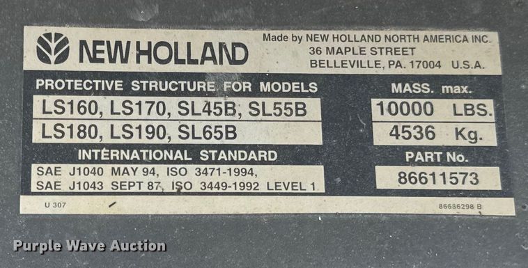 image for item EF2142 2003 New Holland LS180 skid steer loader