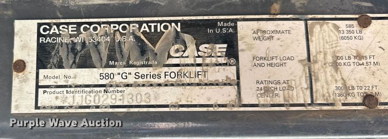 image for item EF2159 2006 Case 586G forklift