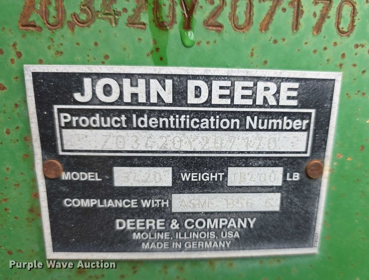image for item EF3764 2006 John Deere  3420 telehandler