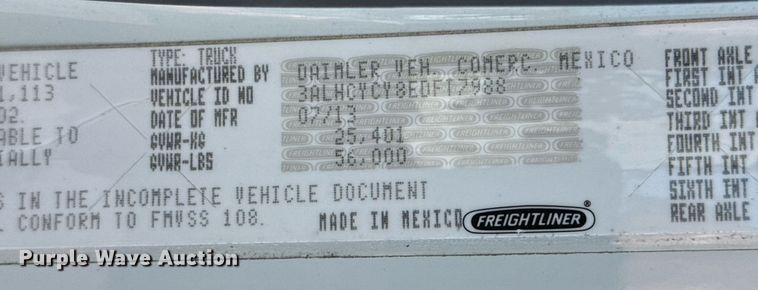 image for item EG6070 2014 Freightliner Business Class M2 bucket truck