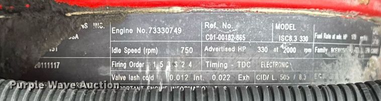 image for item EG6119 2012 Freightliner Business Class M2 grapple crane truck