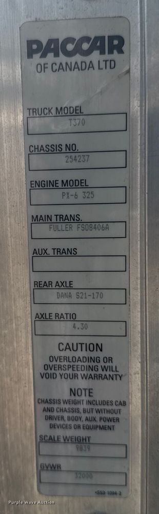 image for item EG6140 2009 Kenworth T370 utility / service truck